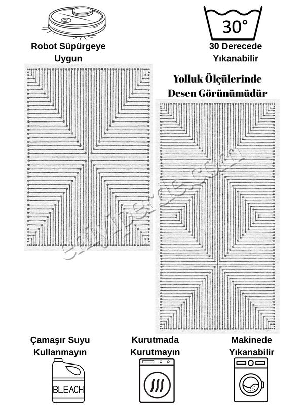 (gri) Gri Renk Şönil Görünümlü Tasarım Yolluk Halı Mutfak Halısı Fiyatları, Özellikleri ve Yorumları - 7