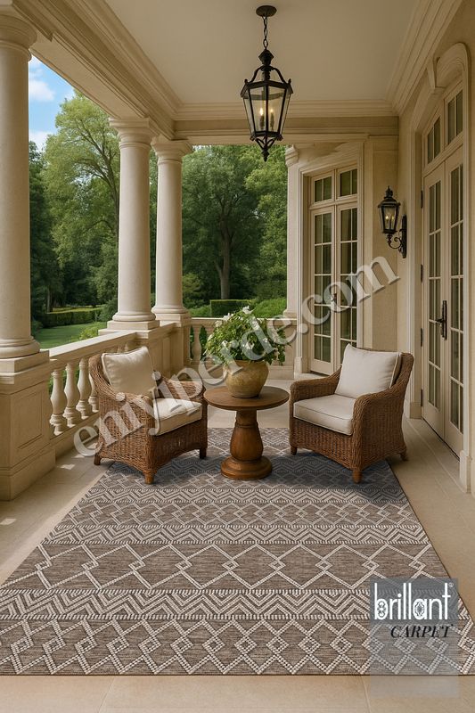 (kahverengi) Kahverengi İskandinav Tarzı Kilim Desenli Yolluk Lateks Halı Fiyatları, Özellikleri ve Yorumları - 1