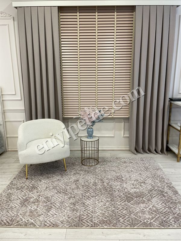 (bej) Bej Renk İskandinav Tarzı Kilim Desenli Yolluk Lateks Halı Fiyatları, Özellikleri ve Yorumları - 1