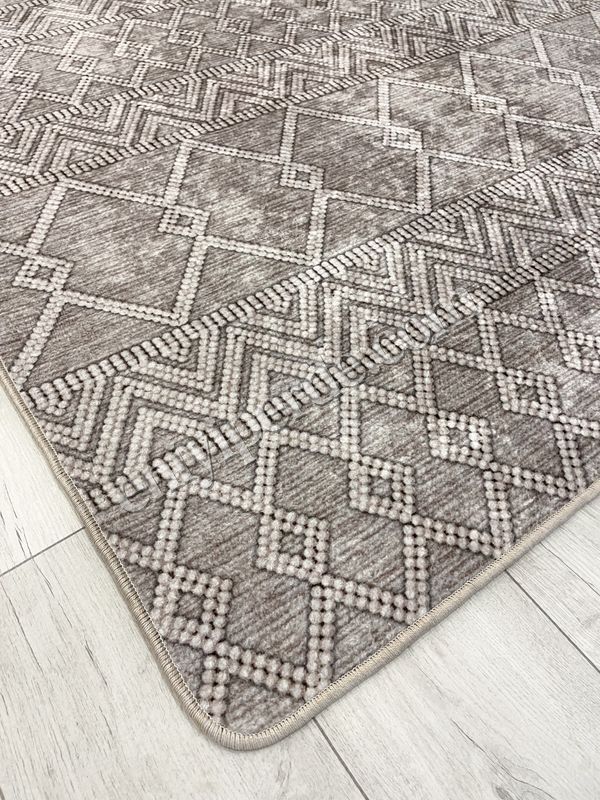 (bej) Bej Renk İskandinav Tarzı Kilim Desenli Yolluk Lateks Halı Fiyatları, Özellikleri ve Yorumları - 2