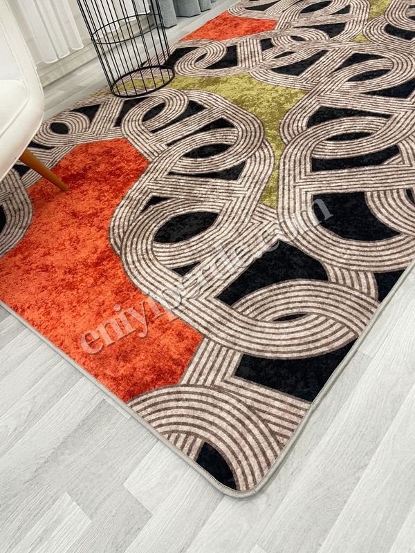 (cok-renkli) Çengel Modern Desen Lateks Taban Halı Fiyatları, Özellikleri ve Yorumları - 5