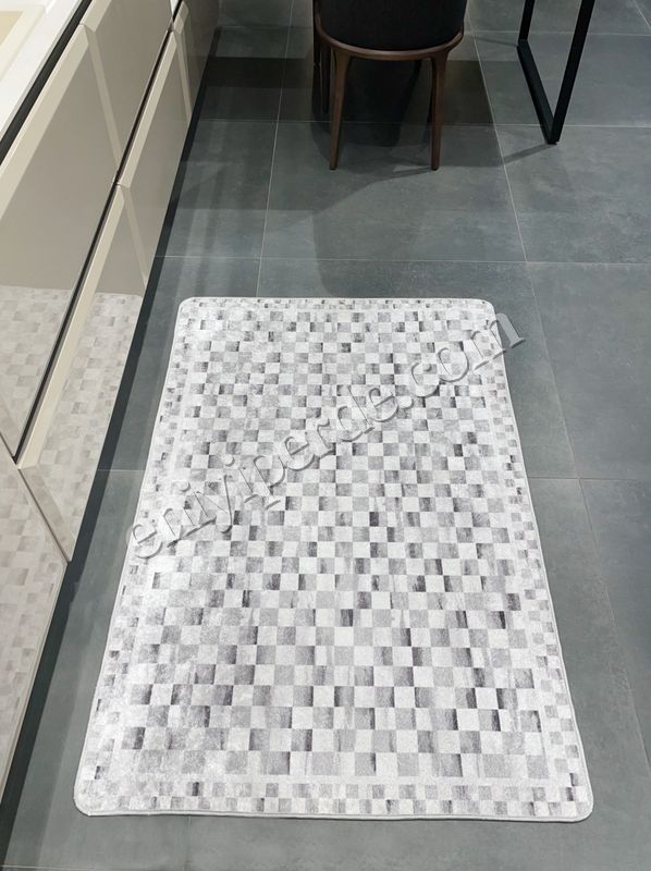 (gri) Gri Renk Mackenzie Stili Damalı Lateks Taban Yolluk Halı Fiyatları, Özellikleri ve Yorumları - 2