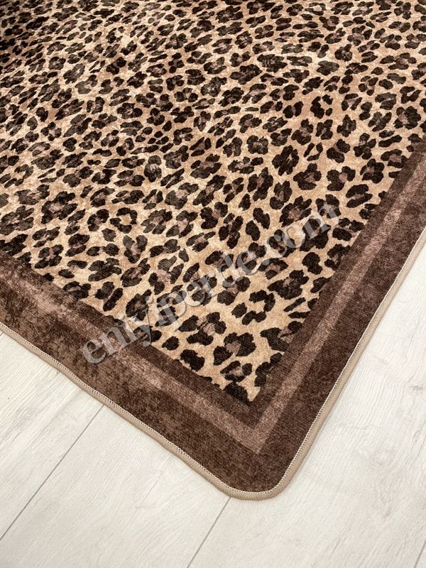 (kahve-koseli) Leopar Desenli Lateks Deri Taban Halı Fiyatları, Özellikleri ve Yorumları - 3