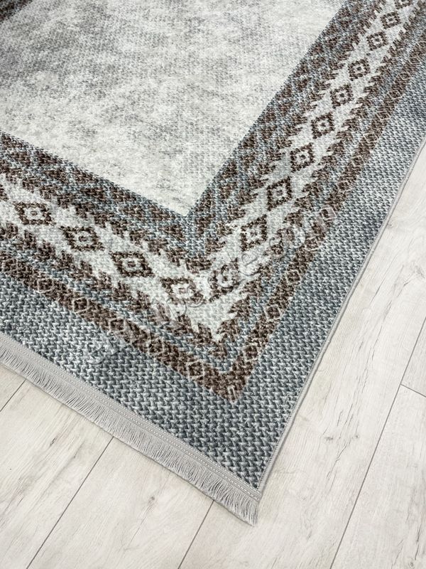 (kahve-gri) GRİ-KAHVE Jüt Sisal Görünümlü Lateks Taban Halı Fiyatları, Özellikleri ve Yorumları - 2