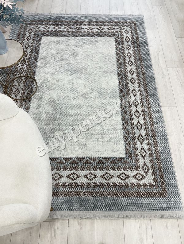 (kahve-gri) GRİ-KAHVE Jüt Sisal Görünümlü Lateks Taban Halı Fiyatları, Özellikleri ve Yorumları - 4