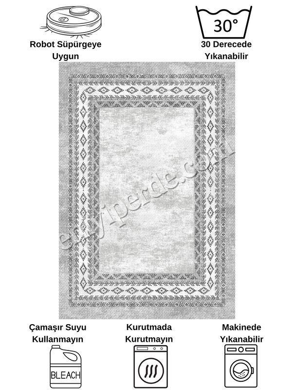 (gri) GRİ- Jüt Sisal Görünümlü Lateks Taban Halı Fiyatları, Özellikleri ve Yorumları - 6