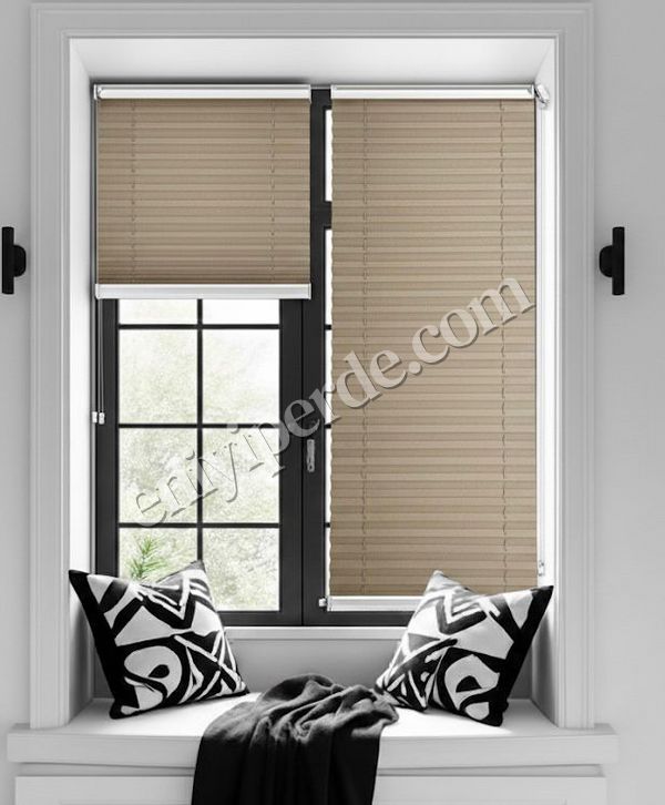 (acik-kahverengi) PLİSE PERDE - SÜTLÜ KAHVE Fiyatları, Özellikleri ve Yorumları - 1