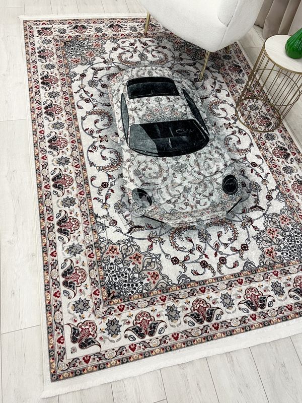 (ekru) Vintage Araba Desenli Lateks Taban Halı Fiyatları, Özellikleri ve Yorumları - 3