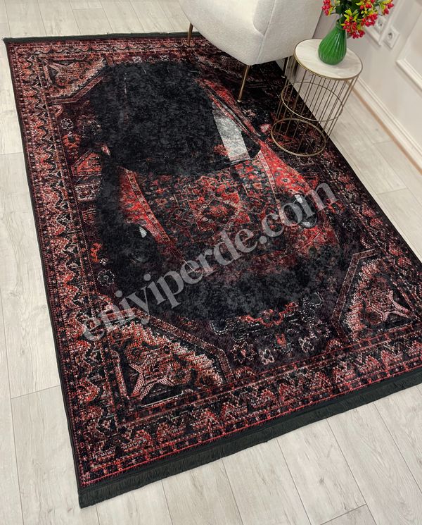 (kirmizi) Vintage Araba Desenli Lateks Taban Halı Fiyatları, Özellikleri ve Yorumları - 4