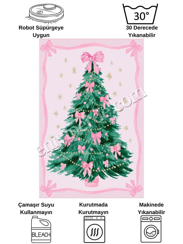 (pembe) Pembe Renk - Yeniyıl Konsept Yılbaşı Halı Fiyatları, Özellikleri ve Yorumları - 7