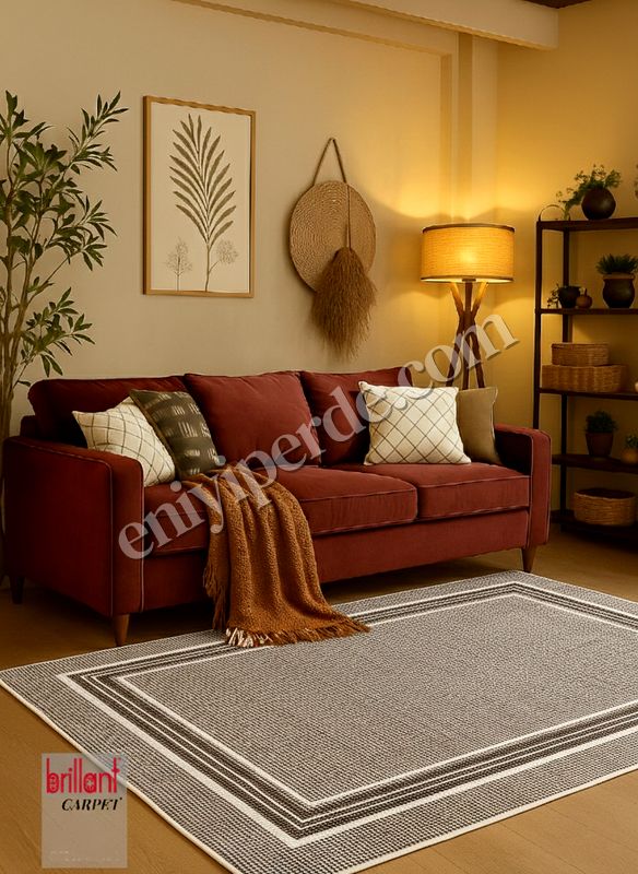 (kahverengi) Sisal Hasır Görünümlü Lateks Taban Yolluk Antre Halı Fiyatları, Özellikleri ve Yorumları - 2