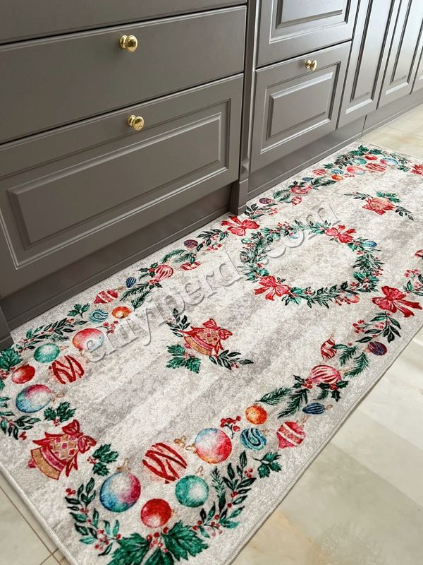 (tas) Taş Rengi - Yeniyıl Konsept Yılbaşı Mutfak Antre Halısı Fiyatları, Özellikleri ve Yorumları - 3