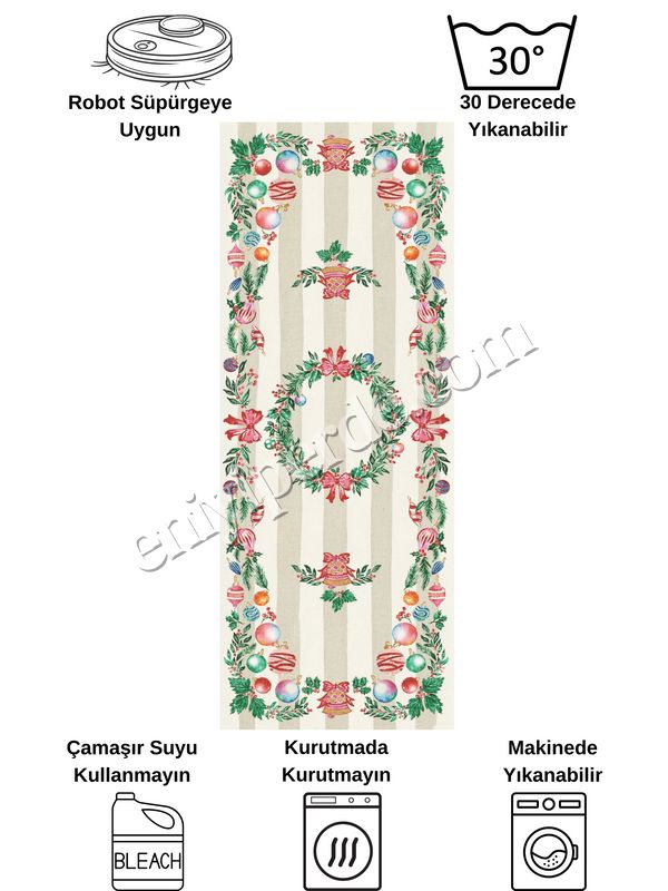(tas) Taş Rengi - Yeniyıl Konsept Yılbaşı Mutfak Antre Halısı Fiyatları, Özellikleri ve Yorumları - 6