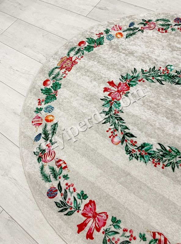 (cok-renkli) Taş Rengi - Yeniyıl Konsept Yılbaşı Mutfak Antre Halısı Fiyatları, Özellikleri ve Yorumları - 2