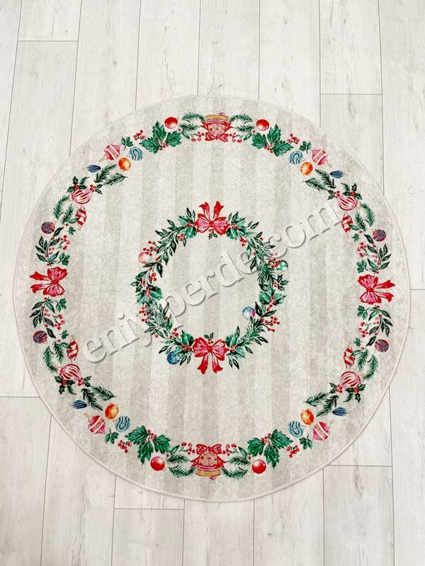 (cok-renkli) Taş Rengi - Yeniyıl Konsept Yılbaşı Mutfak Antre Halısı Fiyatları, Özellikleri ve Yorumları - 4