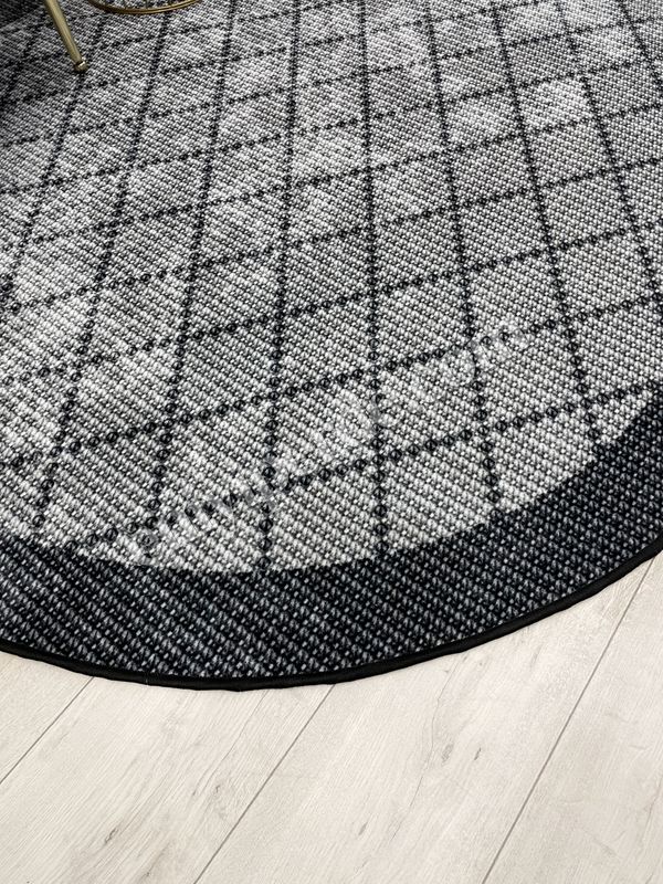 (gri-oval) GRİ Jüt Sisal Görünüm Bordürlü Kaymaz Taban Yolluk Halı Fiyatları, Özellikleri ve Yorumları - 3