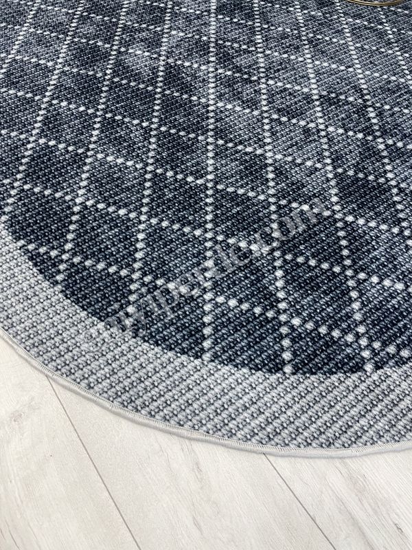 (mavi-oval) LACİVERT-GRİ Jüt Sisal Görünüm Bordürlü Kaymaz Taban Yolluk Halı Fiyatları, Özellikleri ve Yorumları - 3