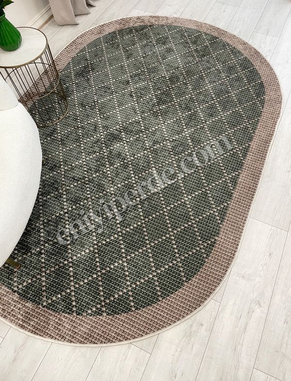 (yesil-bakir) YEŞİL-KAHVERENGİ Jüt Sisal Görünüm Bordürlü Kaymaz Taban Yolluk Halı Fiyatları, Özellikleri ve Yorumları - 4