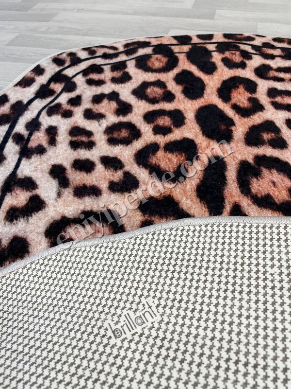(kahverengi) 2'li Leopar Desen Lateks Taban Banyo Paspası (70x110-45x55) Fiyatları, Özellikleri ve Yorumları - 4