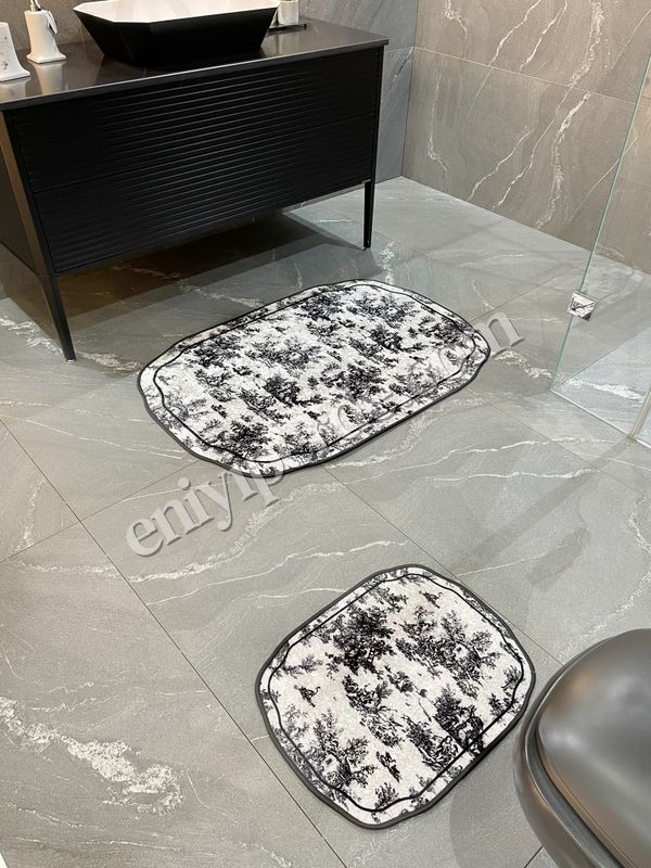 (siyah) Toile de Jouy Temalı Tekli Lateks Taban Banyo Paspası (45x55) Fiyatları, Özellikleri ve Yorumları - 4