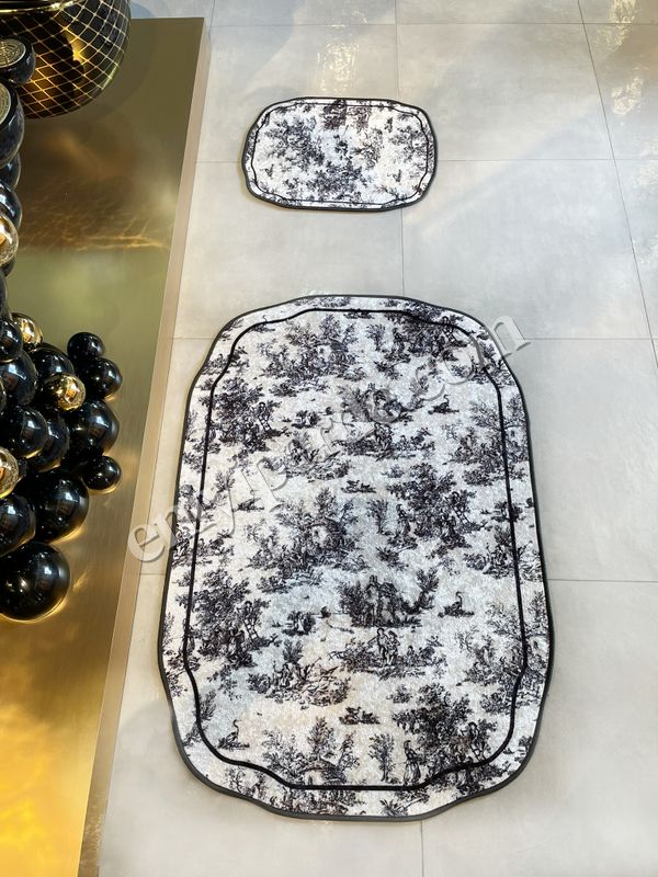 (siyah) Toile de Jouy Temalı Tekli Lateks Taban Banyo Paspası (45x55) Fiyatları, Özellikleri ve Yorumları - 5