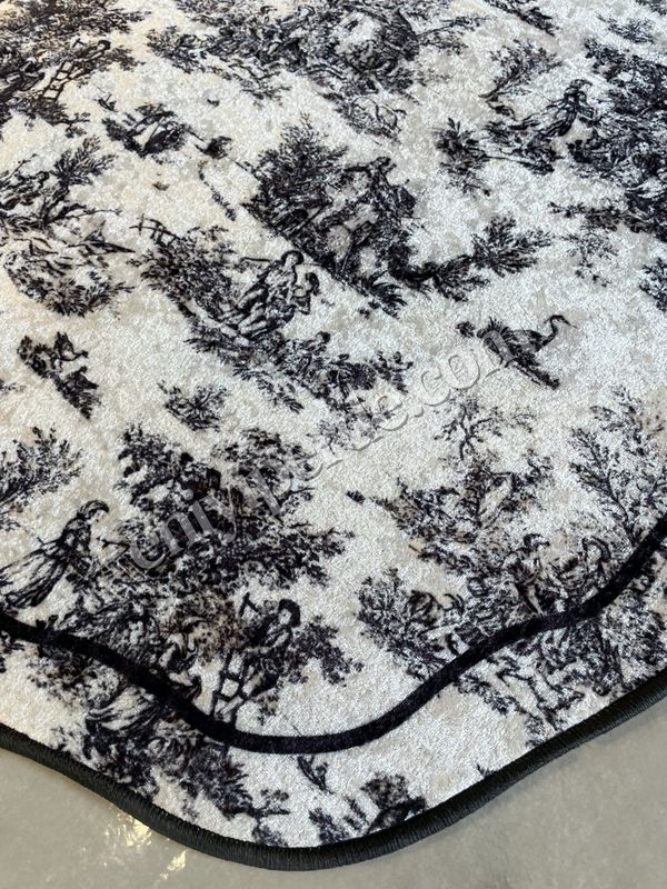 (siyah) Toile de Jouy Temalı Tekli Lateks Taban Banyo Paspası (45x55) Fiyatları, Özellikleri ve Yorumları - 6