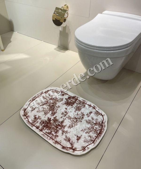(kahverengi) Toile de Jouy Temalı Tekli Lateks Taban Banyo Paspası (45X55) Fiyatları, Özellikleri ve Yorumları - 6