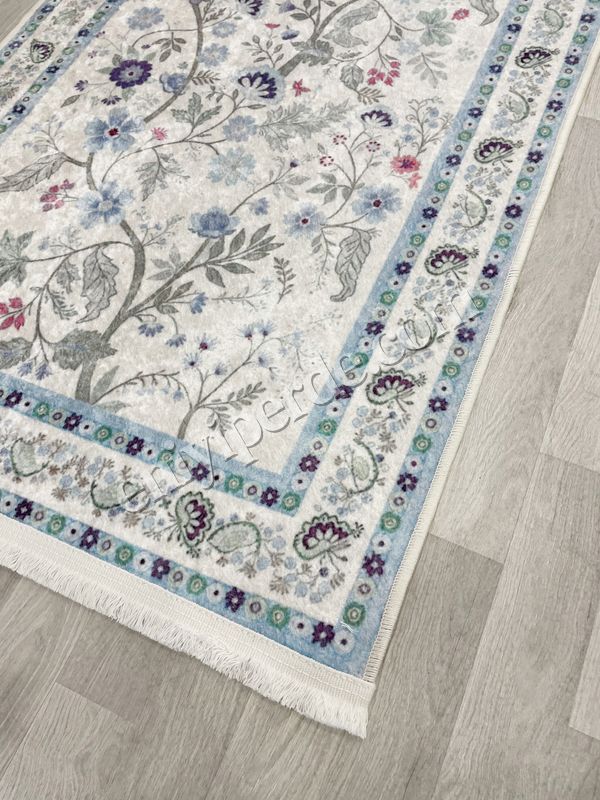 (mavi) Modern Çiçekli Medine Seccade 80x140 Fiyatları, Özellikleri ve Yorumları - 3