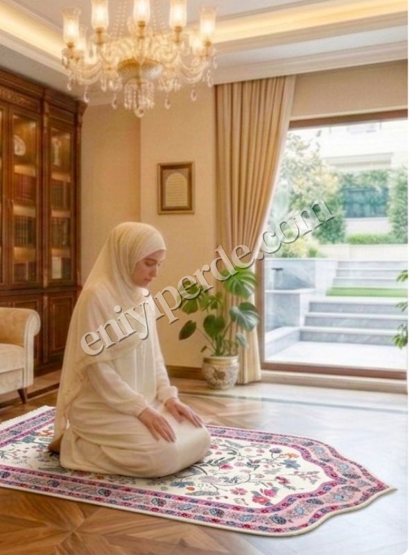 (lila) Modern Çiçekli Medine Seccade 80x140 Fiyatları, Özellikleri ve Yorumları - 2