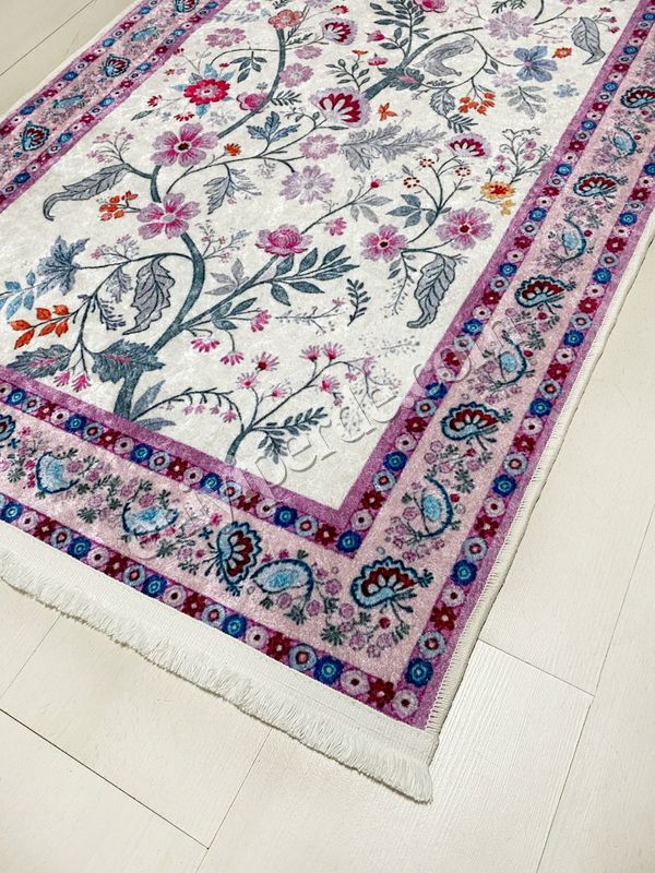 (lila) Modern Çiçekli Medine Seccade 80x140 Fiyatları, Özellikleri ve Yorumları - 3