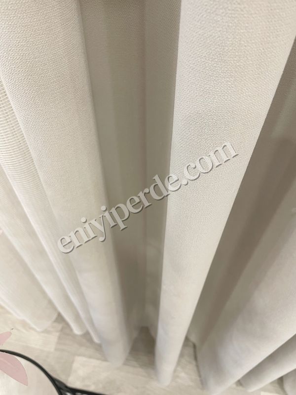 (ekru) EKRU Renk 1/3 SIK PİLE Petek Dokuma Yumuşak Yapılı Panama Fon Perde Fiyatları, Özellikleri ve Yorumları - 3