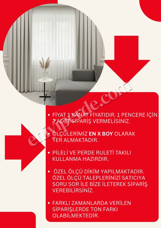 (ekru) EKRU Renk 1/3 SIK PİLE Petek Dokuma Yumuşak Yapılı Panama Fon Perde Fiyatları, Özellikleri ve Yorumları - 7