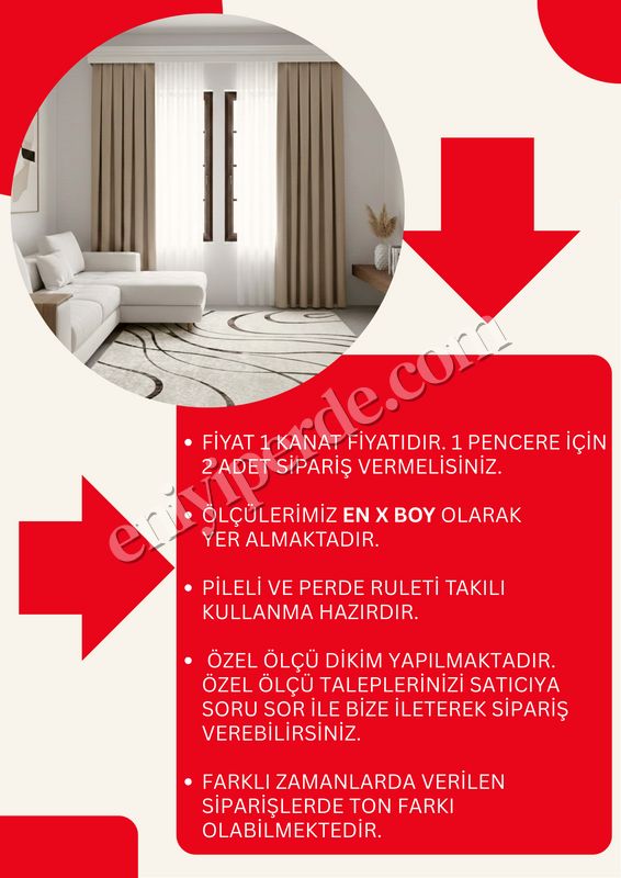 (bej) CAMEL Renk 1/3 SIK PİLE Petek Dokuma Yumuşak Yapılı Panama Fon Perde Fiyatları, Özellikleri ve Yorumları - 8