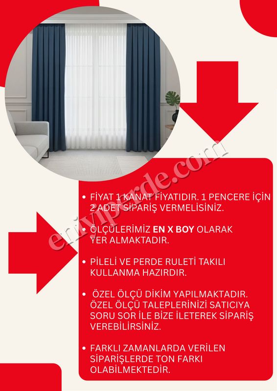 (mavi) INDİGO MAVİ Renk 1/3 SIK PİLE Petek Dokuma Yumuşak Yapılı Panama Fon Perde Fiyatları, Özellikleri ve Yorumları - 8