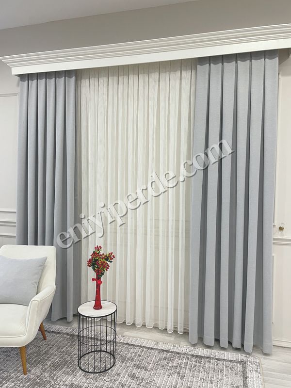 (acik-gri) AÇIK GRİ Renk 1/3 SIK PİLE Petek Dokuma Yumuşak Yapılı Panama Fon Perde Fiyatları, Özellikleri ve Yorumları - 7
