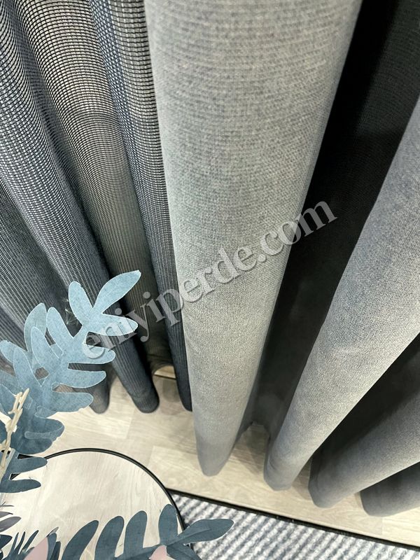 (gri) GRİ Renk 1/3 SIK PİLE Petek Dokuma Yumuşak Yapılı Panama Fon Perde Fiyatları, Özellikleri ve Yorumları - 3