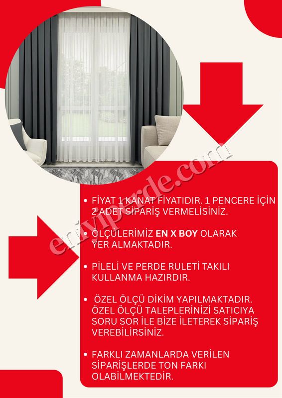 (koyu-gri) KOYU GRİ Renk 1/3 SIK PİLE Petek Dokuma Yumuşak Yapılı Panama Fon Perde Fiyatları, Özellikleri ve Yorumları - 8