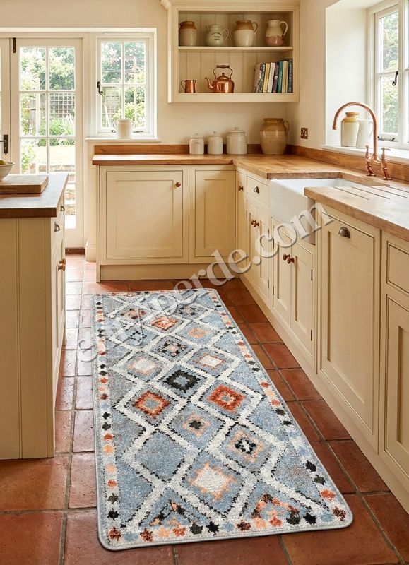 (gri) Kilim Motifli Bohem Kaymaz Taban Halı Fiyatları, Özellikleri ve Yorumları - 3