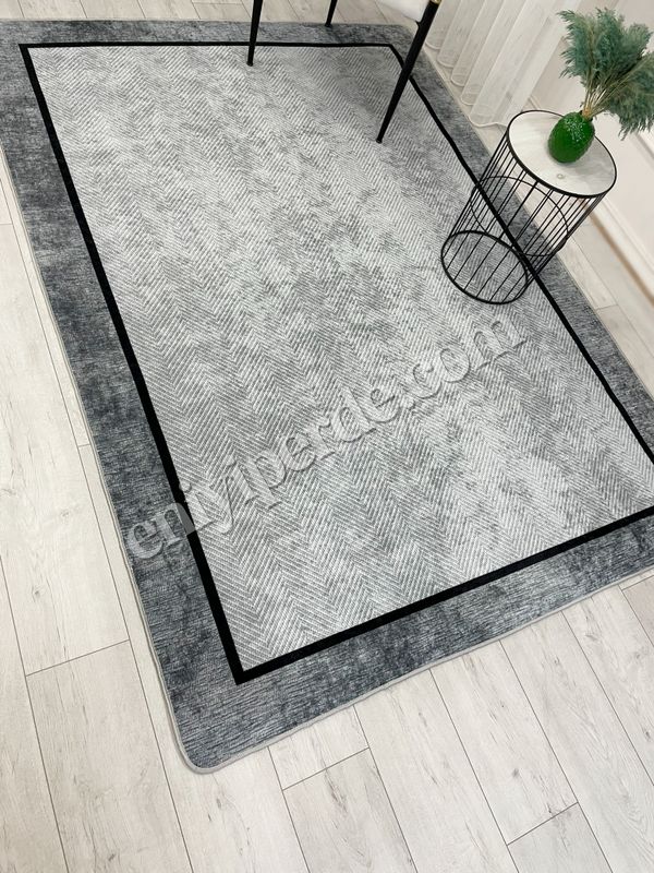 (gri) GRİ Jüt Sisal Görünüm Bordürlü Kaymaz Taban Yolluk Mutfak Halı Fiyatları, Özellikleri ve Yorumları - 3