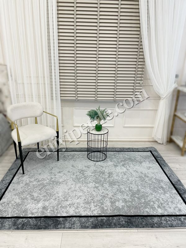 (gri) GRİ Jüt Sisal Görünüm Bordürlü Kaymaz Taban Yolluk Mutfak Halı Fiyatları, Özellikleri ve Yorumları - 4