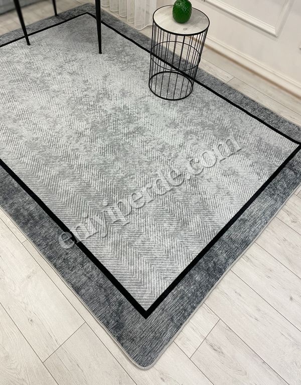 (gri) GRİ Jüt Sisal Görünüm Bordürlü Kaymaz Taban Yolluk Mutfak Halı Fiyatları, Özellikleri ve Yorumları - 5