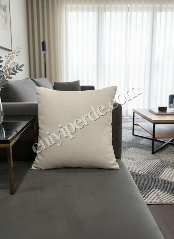 (ekru) EKRU Renk 45X45 Ölçü Petek Dokuma Yumuşak Yapılı Kırlent Kılıf Fiyatları, Özellikleri ve Yorumları - 2