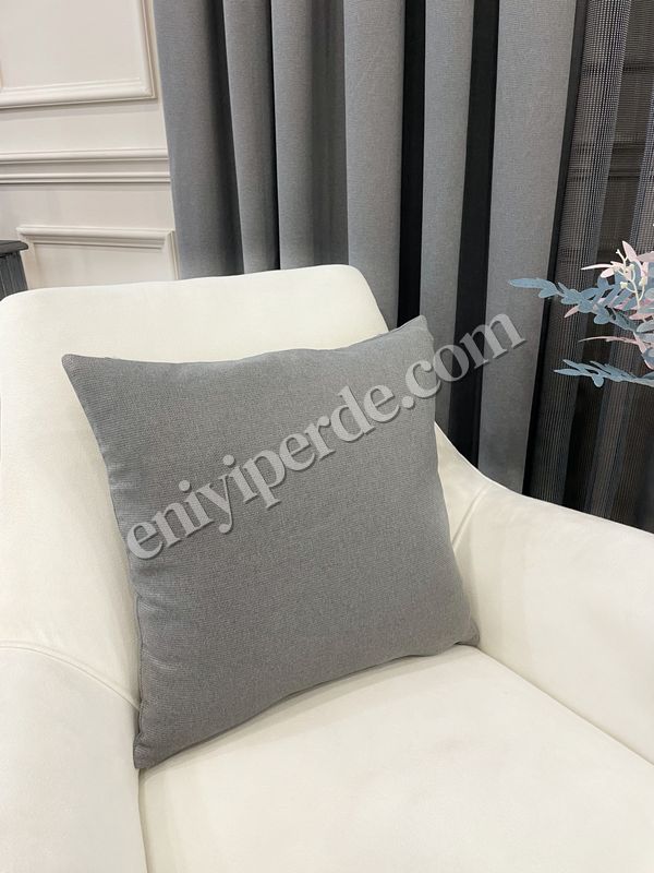 (gri) GRİ Renk 45X45 Ölçü Petek Dokuma Yumuşak Yapılı Kırlent Kılıf Fiyatları, Özellikleri ve Yorumları - 3