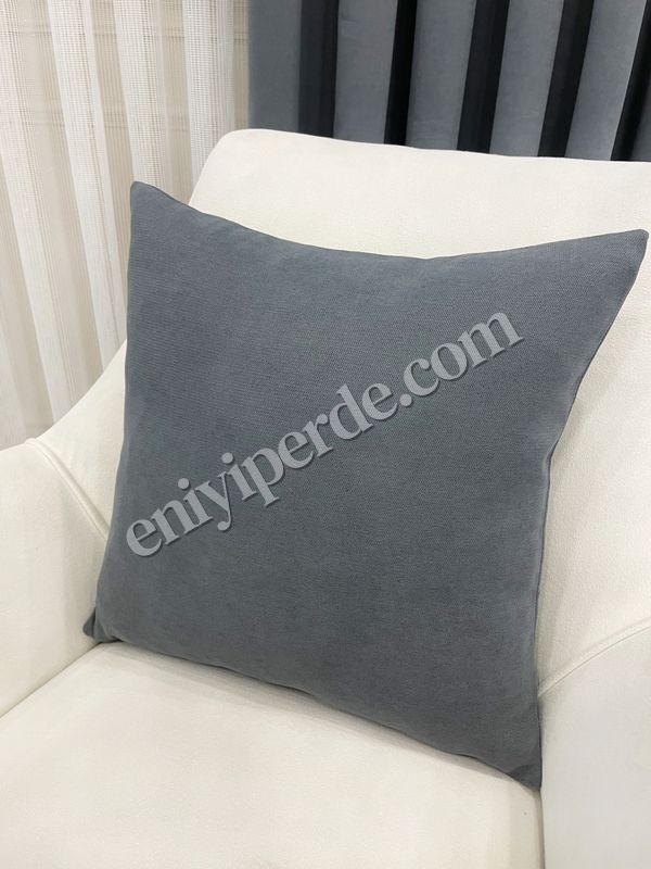 (koyu-gri) KOYU GRİ Renk 45X45 Ölçü Petek Dokuma Yumuşak Yapılı Kırlent Kılıf Fiyatları, Özellikleri ve Yorumları - 3