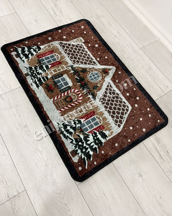 (kahverengi) Yılbaşı Temalı Kapıönü Ağaç Altı Paspası Kahve (60x90) Fiyatları, Özellikleri ve Yorumları - 4