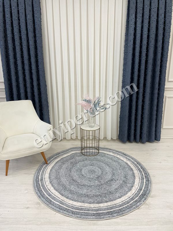 (griyuvarlak) Hasır Jüt Görünümlü Lateks Kaymaz Taban Halı Fiyatları, Özellikleri ve Yorumları - 2