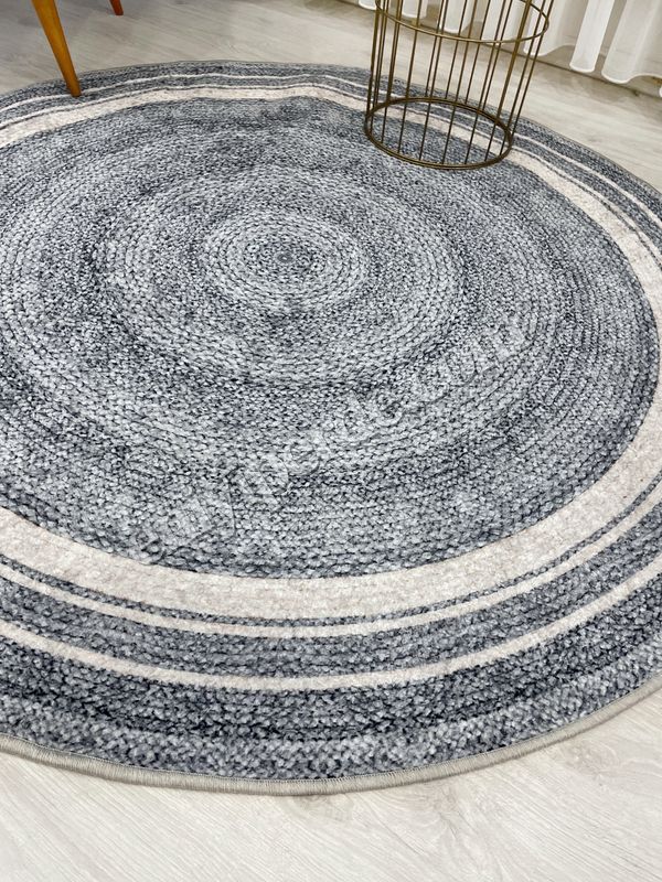 (griyuvarlak) Hasır Jüt Görünümlü Lateks Kaymaz Taban Halı Fiyatları, Özellikleri ve Yorumları - 5