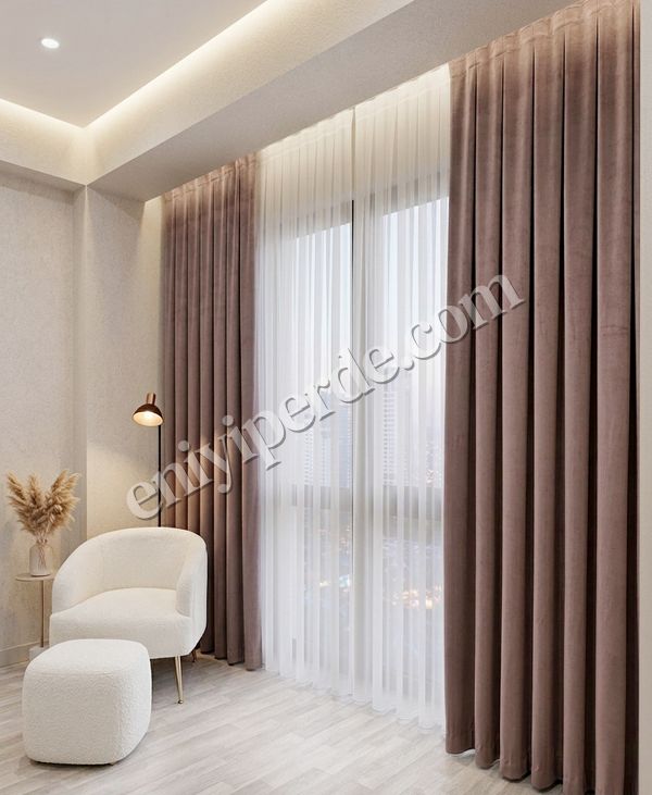 (ekru) Şantuklu Kırık Beyaz 1/3 Sık Pile Tül Perde Fiyatları, Özellikleri ve Yorumları - 4