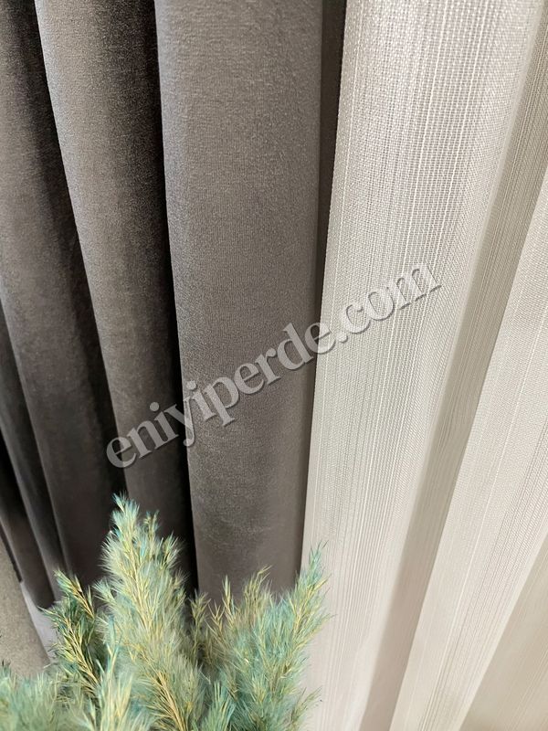 (ekru) Dikey Çizgili Zincir Desen Kırık Beyaz 1/3 Sık Pile Tül Perde Fiyatları, Özellikleri ve Yorumları - 2
