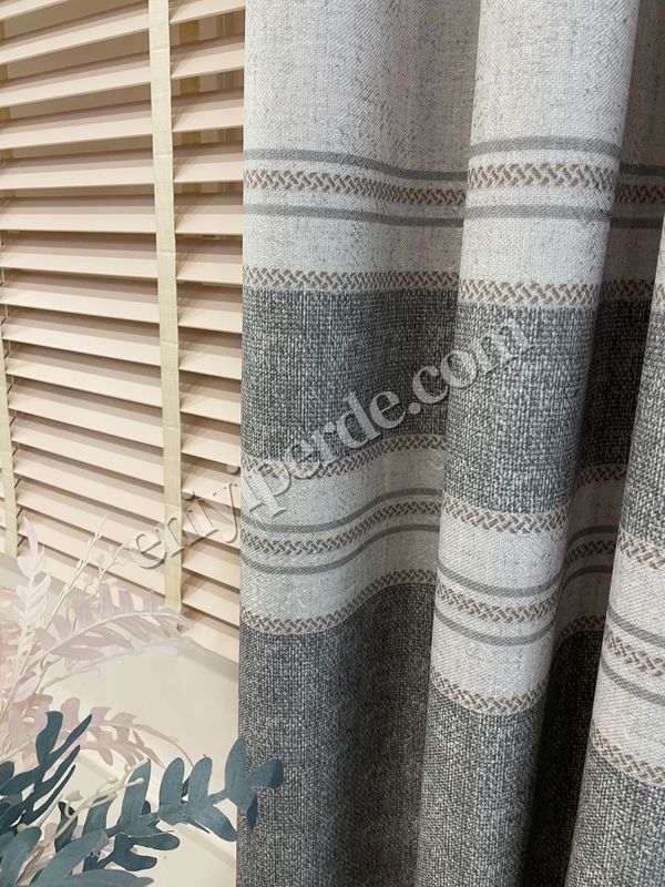 (gri) GRİ- Bordür Geçişli 1/3 Sık Pile Yumuşak Dokulu Fon perde Fiyatları, Özellikleri ve Yorumları - 4
